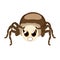 Sticker spider isolated clutched at the head