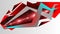 Sticker stripes of Glowing red hot sound wave.Mock up race car body or truck