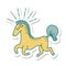 sticker of tattoo style prancing stallion