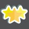 Sticker Three Stars. related to Stars symbol. simple design editable. simple illustration. simple vector icons