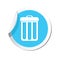 Sticker with trash can icon