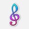 Sticker of treble clef