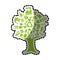 Sticker tree with enviroment of recycle and ecology