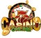 Sticker. Virtual online casino with coins, cards and roulette. An additional PNG format is available.