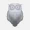 Sticker wild gray owls.