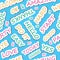 sticker words pattern. motivation phrase, dialogue colored words. vector funny simple cartoon letters