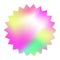 Sticker y2k holography style neon color