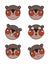 Stickers. Emotional bear with blush.