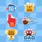 Stickers Of Fathers Day Greeting