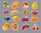 Stickers of fruits and berries