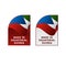 Stickers Made in Equatorial Guinea. Vector illustration.