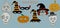 Stickers, masks for the Halloween holiday. Pumpkin, witch, skull, Ghost, hat, horns