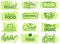 Stickers, nature, eco-friendly, organic emblems. Set of icons, package labels, design for food logos