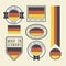 Stickers, tags and labels with Germany flag - badges