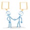 Stickman Handshake Speech Bubbles