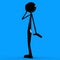 Stickman - ipod - blue