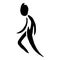 Stickman running pose icon