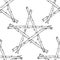Sticks pentagram seamless pattern