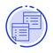 Sticky, Files, Note, Notes, Office, Pages, Paper Blue Dotted Line Line Icon