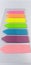 sticky note arrows with various colors with a white background