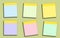 Sticky note many colour