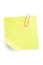 Sticky Note with Paperclip