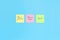 Sticky notes with handwritten motivational inscriptions