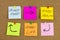 Sticky notes healthy lifestyle concept