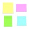 Sticky notes vector. Realistic square paper reminders with shadow