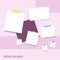 Sticky notes violet shades color mood board