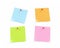 Sticky Notes on White Background.3d rendering.