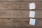 sticky notes on the wooden board