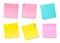 Sticky Post Note Paper Isolated on White Background