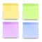 Sticky reminder notes realistic colored papers