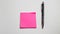 Sticky reminder reminder with black handle on light background - set of notepad stacks with different color options, office commun