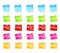 Sticky retail notes with custom sale text in color