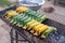 Sticky rice rapped by babana leaf grilled