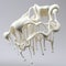 Sticky White Dripping Milklike Liquid In Physically Based Rendering Style