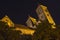 The Stiftskirche church in Quedlinburg, Germany, at night