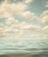 Still calm sea or ocean water surface aged photo background