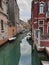 Still canal water boat sky reflection