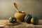 Still life with acorn squash