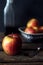 Still life apple composition