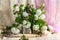 Still life bouquet viburnum hawthorn