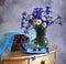 Still life with corn-flowers and merry