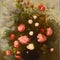 Still life with flowers in the style of old baroque painting, pink and white peonies and roses ai Generated, generative AI, CGI
