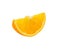Still Life Half crescent Orange Fruit on white background