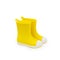 Still life of pair of yellow rubber boots