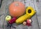 Still life of pumpkin Queen in the day of harvest