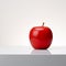 Still Life: Red Apple on Pristine White Surface